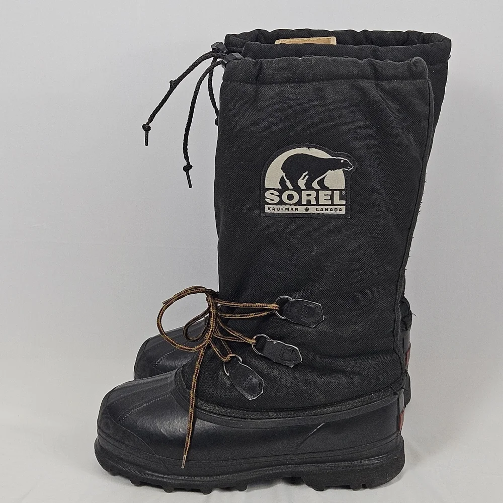 Sorel Kaufman Canada Black Winter Boots Size 7